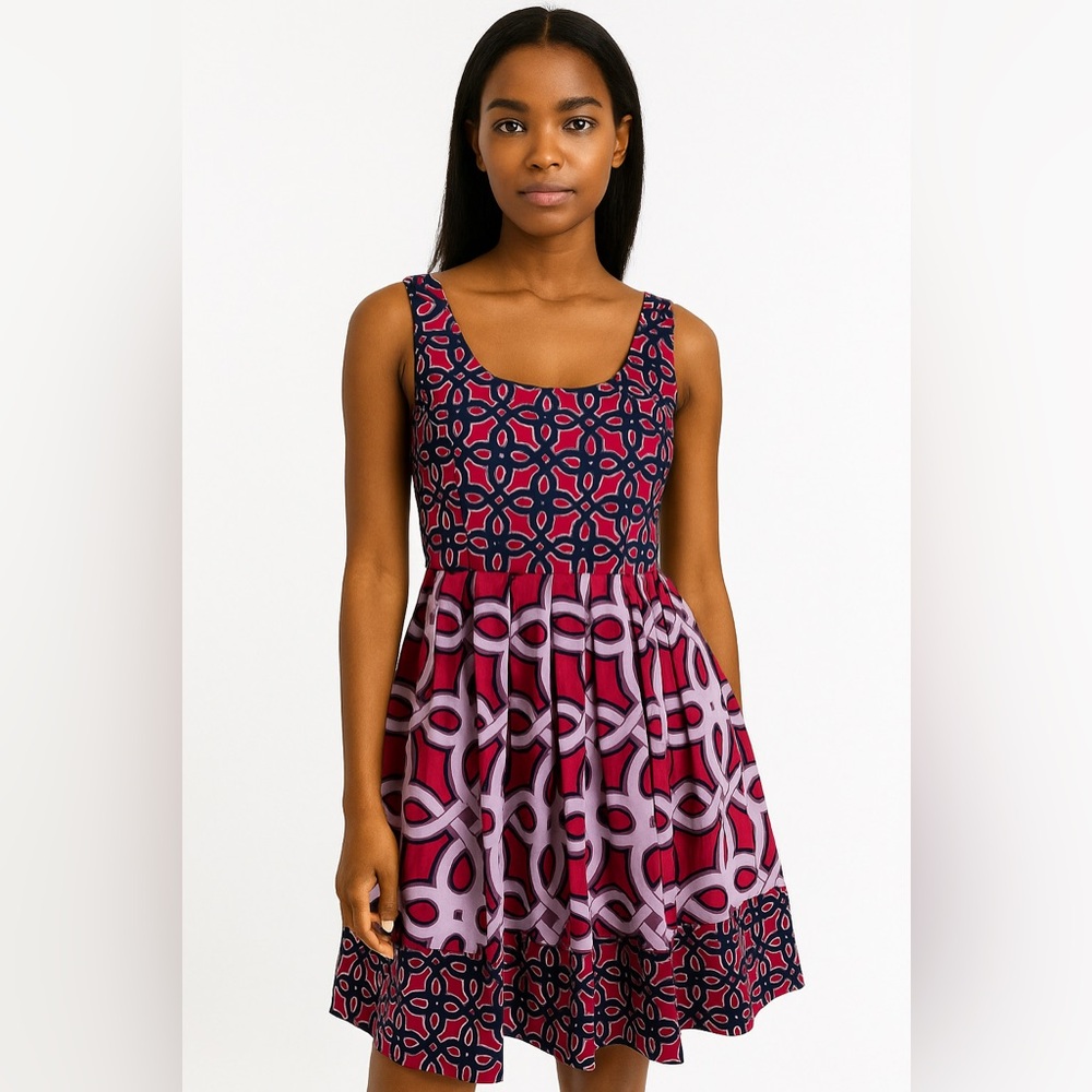 Taylor Women's Dress with Pink and Purple Patterns